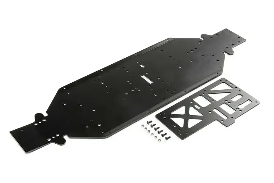 Losi Black 4mm Aluminium DBXL-E 2.0 Chassis w/ Brace image 132642