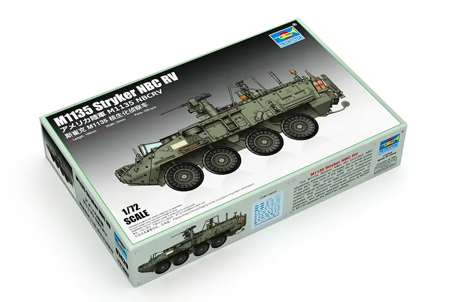 Trumpeter 1/72 US M1135 Stryker NBC RV Armoured Personnel Carrier Scaled Plastic Model Kit image 132795