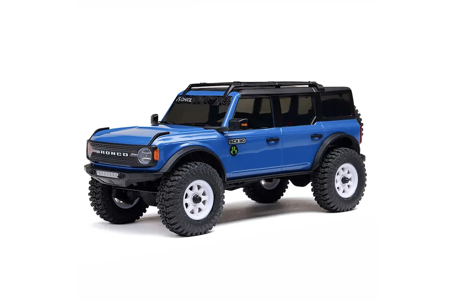 Axial SCX30 Ford Bronco RC Rock Crawler Electric 4WD 1/30 Scale RTR - Blue image 133220