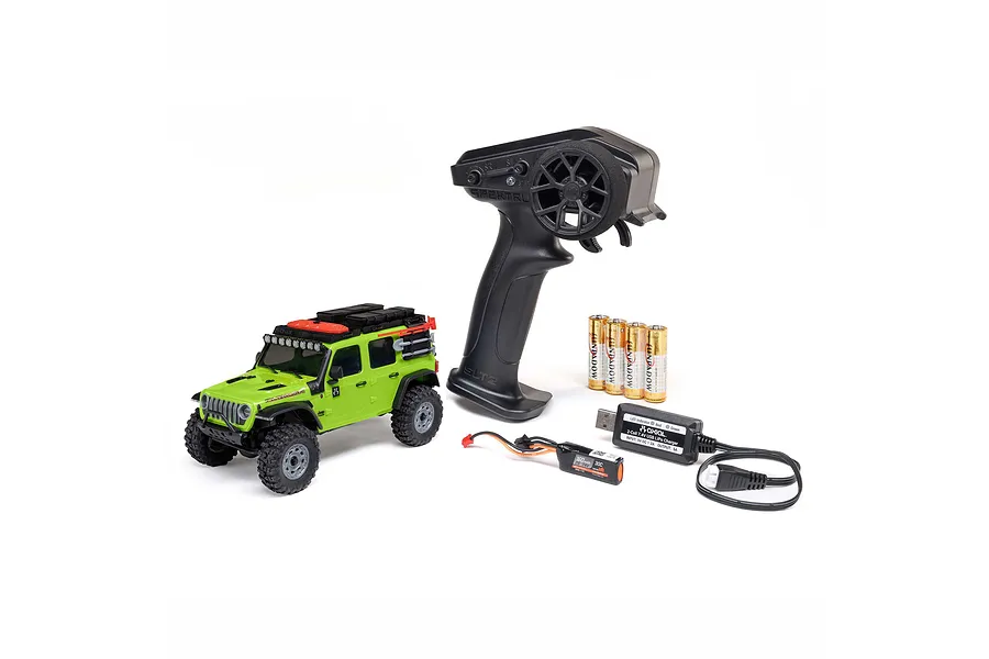 Axial SCX30 Jeep Wrangler RC Rock Crawler Electric 4WD 1/30 Scale RTR - Green image 133250