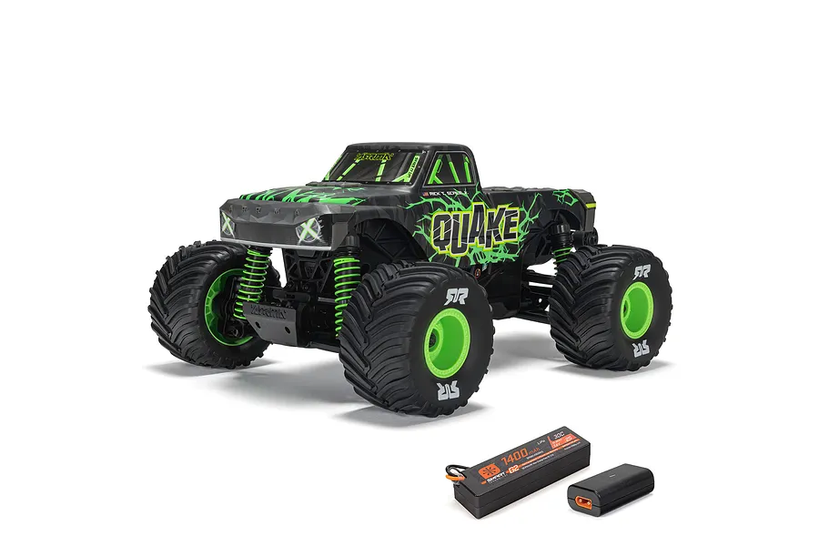 ARRMA Quake Grom RC Monster Truck Electric 4WD 1/16 Scale RTR - Green image 133298
