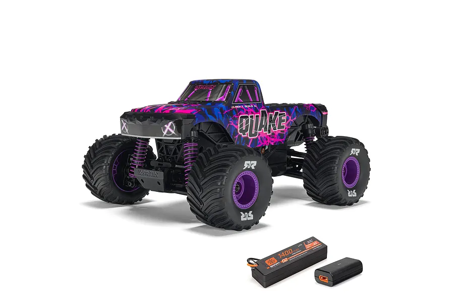 ARRMA Quake Grom RC Monster Truck Electric 4WD 1/16 Scale RTR - Purple image 133314