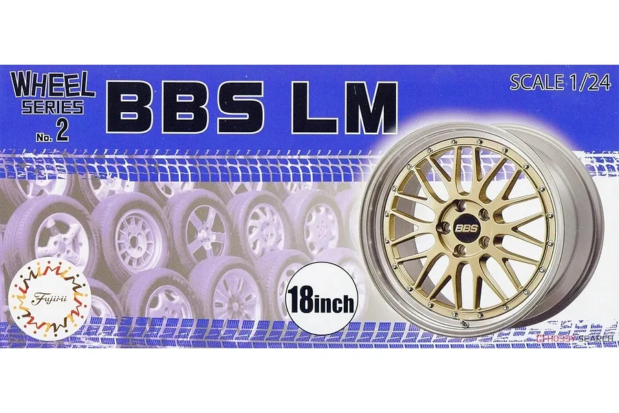 Fujimi 1/24 18&amp;quot; BBS LM Scaled Plastic Model Wheels image 1