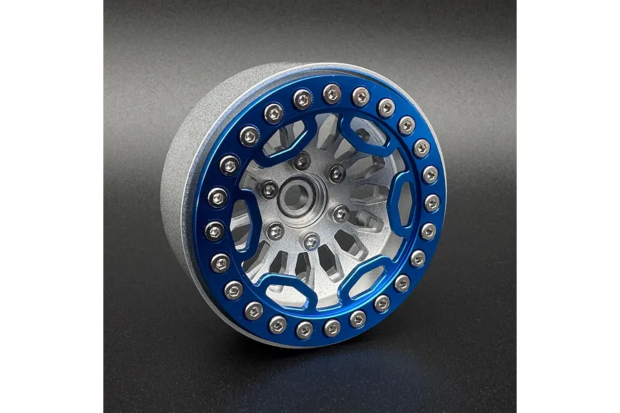 Reefs RC 1.9&amp;quot; Aluminium Shield Beadlock Rings 2Pcs - Blue image 2