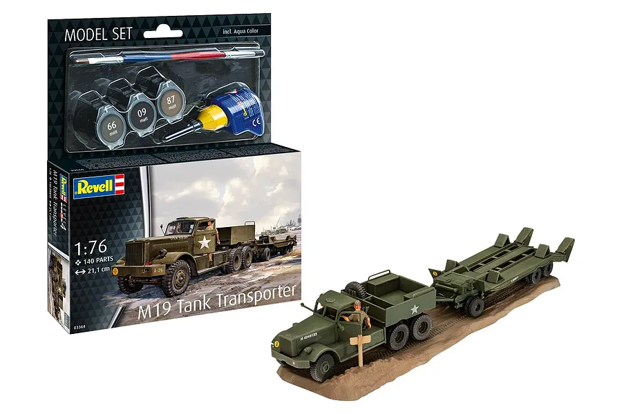 Revell 1/76 M19 Tractor Tank Transporter Scaled Plastic Model Set image 133438