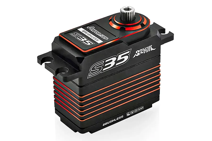 Power HD Storm S35 Standard HV Brushless 35kg 8.4v Metal Geared Servo - Red Edition image 133451