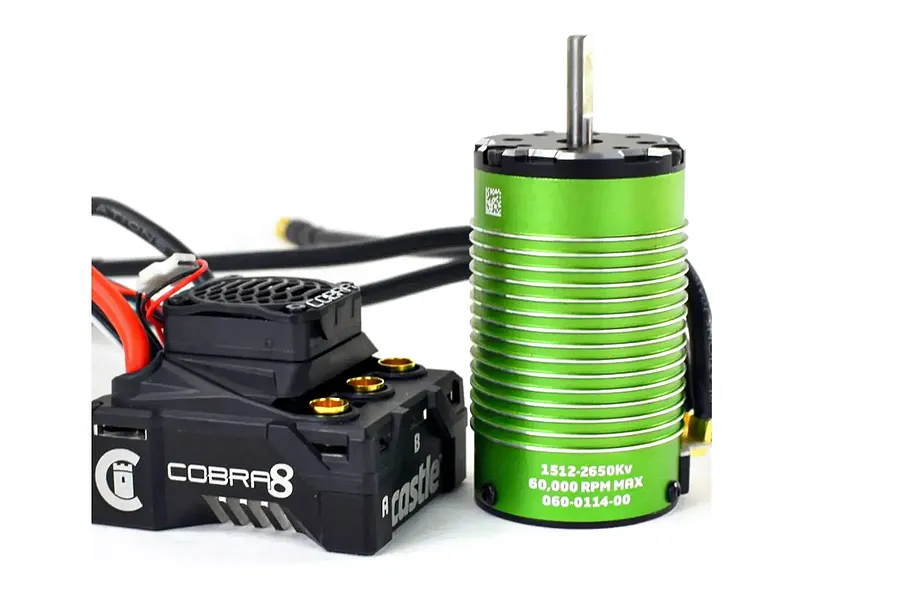 Castle Creations Cobra 8 6S Sensored Brushless ESC and 1512 2650kV Sensored Brushless Motor Combo image 133469