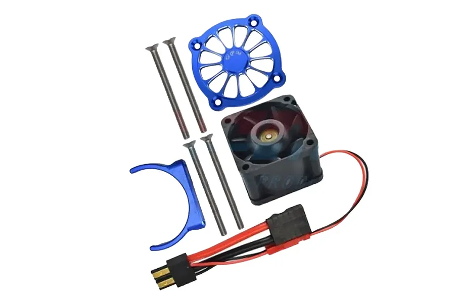 GPM Blue Aluminium Motor Heat Sink Set w/ Cooling Fan for SLE038A image 133544