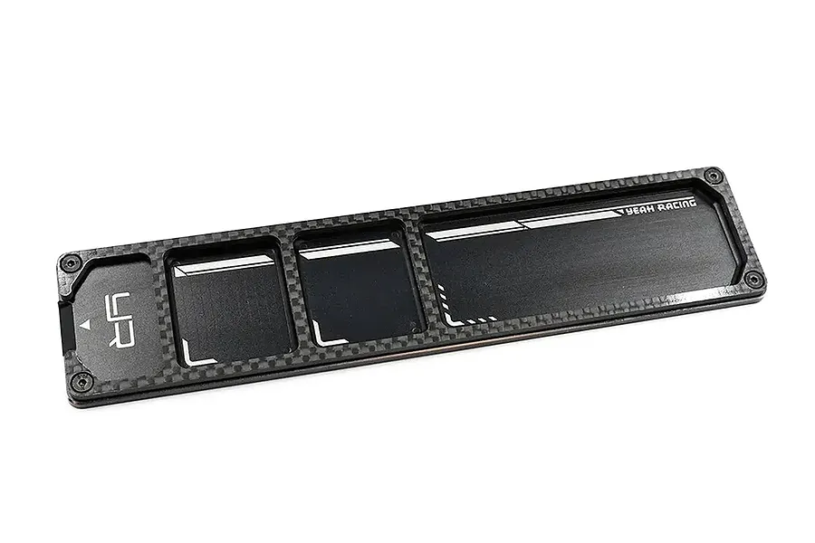 Yeah Racing Carbon Fibre &amp;amp; Black Aluminium Parts Tray image 133572
