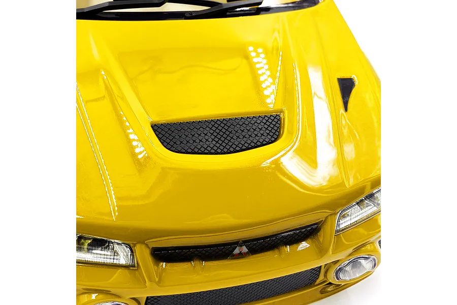 Yeah Racing 1/10 Mitsubishi Lancer Evo IV Painted Body Shell with Rims - Yellow image 6