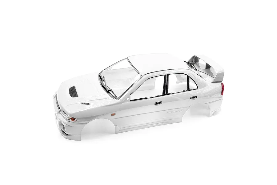Yeah Racing 1/10 Mitsubishi Lancer Evo IV Painted Body Shell with Rims -  White image 1