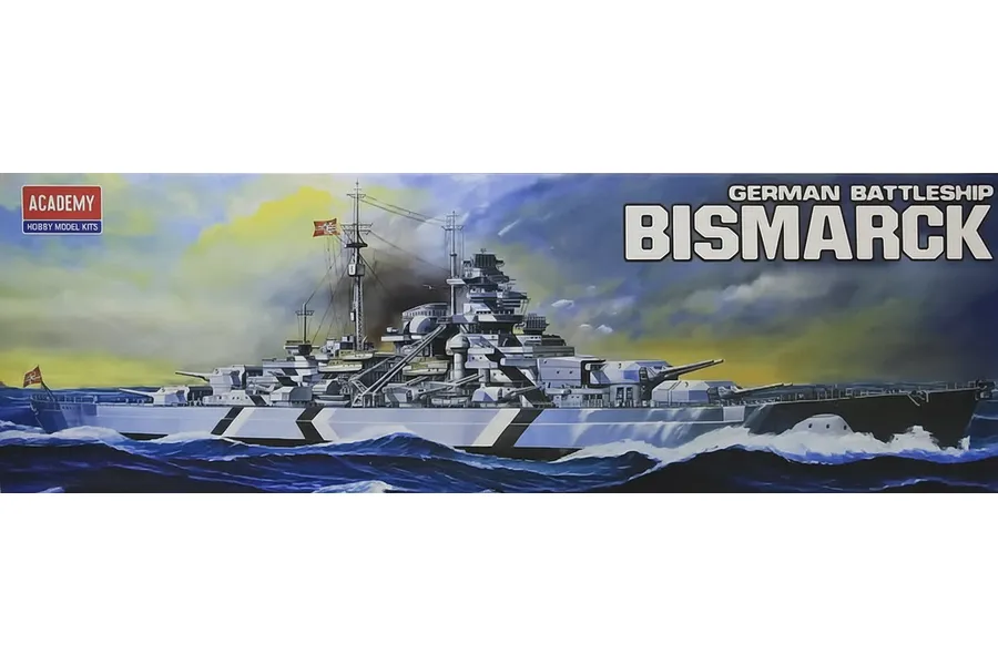 Academy 1/350 Bismark Battleship Plastic Scale Model Kit image 133752