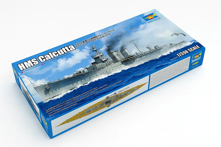 Trumpeter 1/350 HMS Calcutta Scaled Plastic Model Kit image 133760