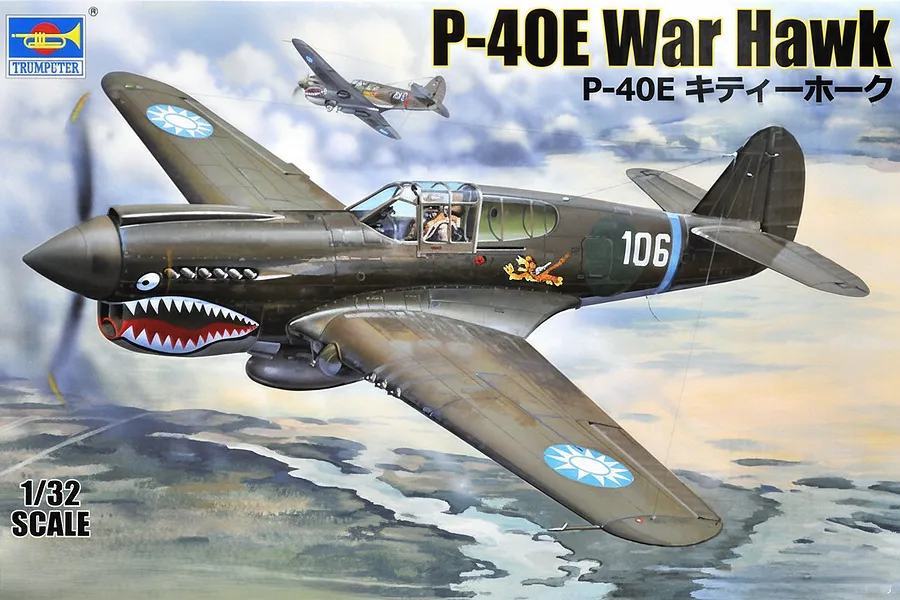 Trumpeter 1/32 P-40E Warhawk Fighter Scaled Plastic Model Kit with Australian Decals image 133815