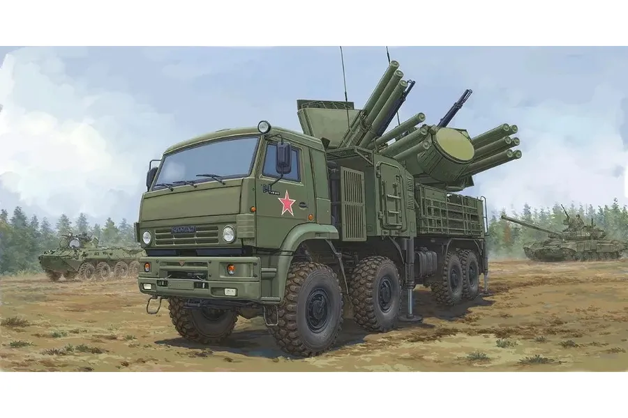 Trumpeter 1/35 Russian Pantsir S2 SPAAGM with RLM SOC S-Band Radar Scaled Plastic Model Kit image 133829