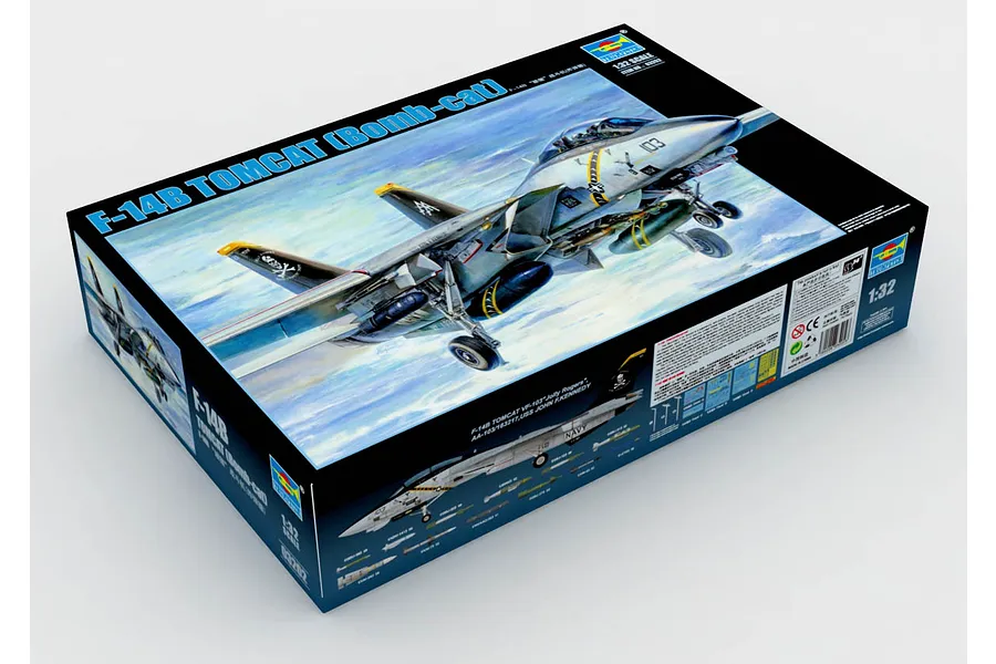Trumpeter 1/32 F-14B Tomcat (Bomb-Cat) Bomber Jet Scaled Plastic Model Kit image 133848