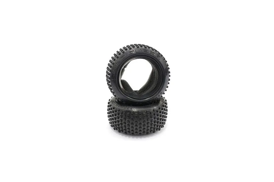 Kyosho 1.9&amp;quot; Hard Compound Block Tyres with Foam Inserts 2Pcs image 1