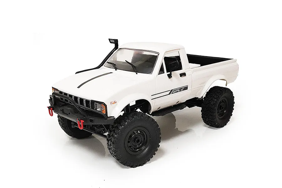 WPL C24-1 Upgraded RC Rock Crawler Electric 4WD 1/16 Scale RTR with Headlights - White image 134367