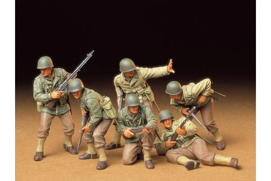 Tamiya 1/35 U.S. Army Assault Infantry Set Scaled Plastic Model Kit image 134583