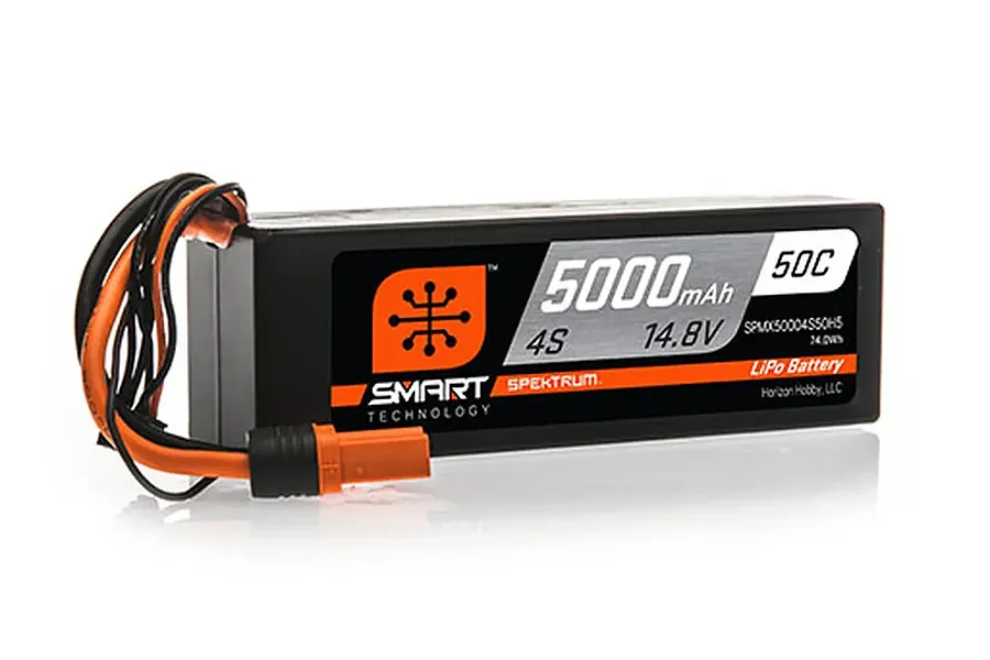Spektrum 14.8V 5000mAh 50C Hard Case LiPo Battery w/ Smart Technology image 134650