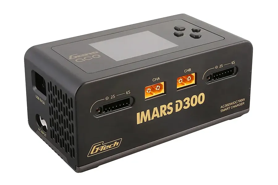 Gens Ace iMars D300 300W Dual Port Smart Charger - Black image 134672