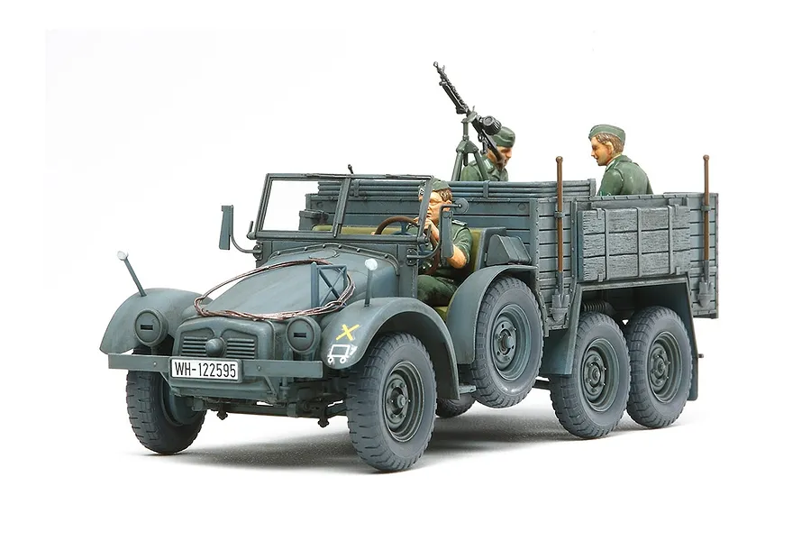 Tamiya 1/35 German Krupp Protze 6x4 Personnel Carrier (Kfz.70) Truck Scaled Plastic Model Kit image 134684