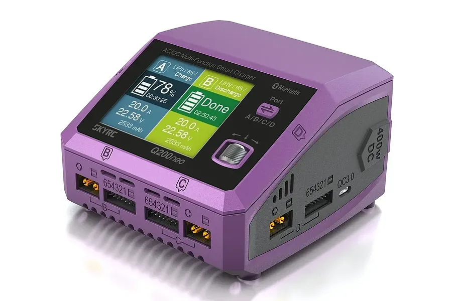 SkyRC Q200 Neo Quattro AC/DC (200/400W) Quad Port Smart Charger image 134687