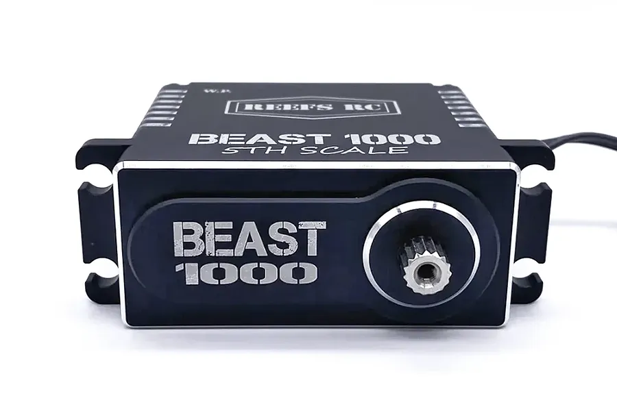Reefs RC Aluminium BEAST 1000 1/5 Scale 78kg 8.4V Brushless Metal Gear Servo with 15T Horns - Black image 134716