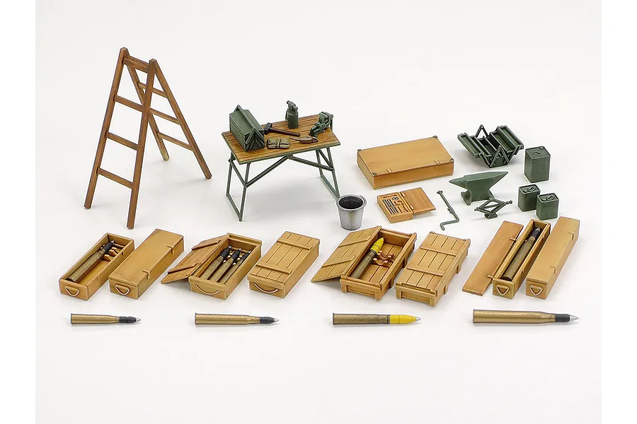 Tamiya 1/48 German WWII Tank Crew/Field Maintenance Set Scaled Plastic Model Kit image 134728