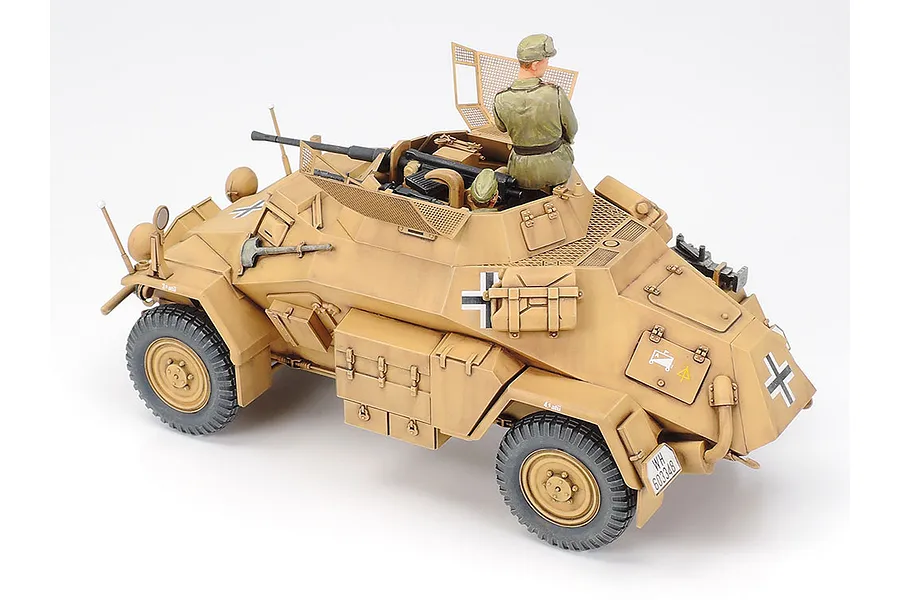 Tamiya 1/35 German Light Armoured 4x4 (Sd.Kfz.222) North African Campaign Scaled Plastic Model Kit image 134744
