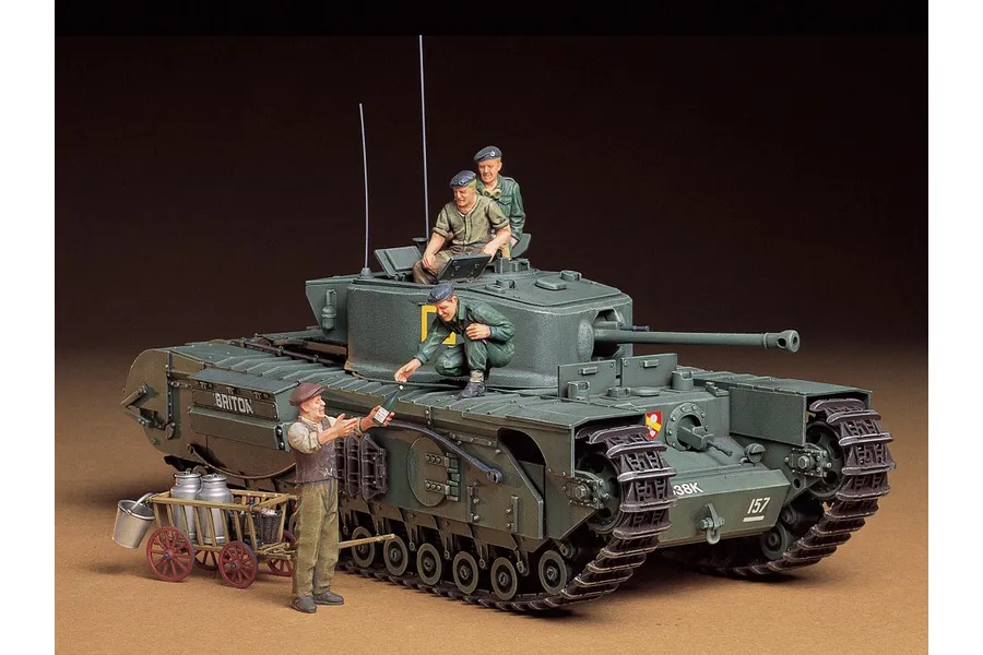 Tamiya 1/35 British Churchill (Mk.VII) Infantry Tank Scaled Plastic Model Kit image 134762