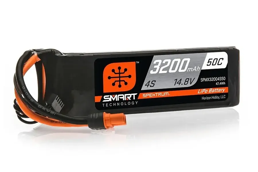 Spektrum 14.8v 4S 3200mAh 50C Soft Case LiPo Smart Battery w/ IC3 Connector image 134832