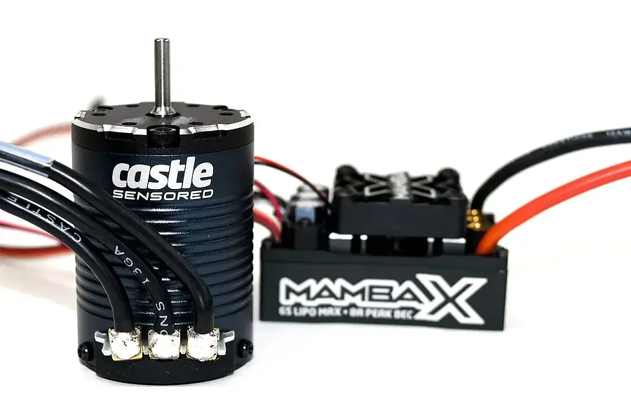Castle Creations 1406-1900Kv 4-Pole Sensored Brushless Motor &amp;amp; Mamba X Waterproof 6S ESC Combo image 134837