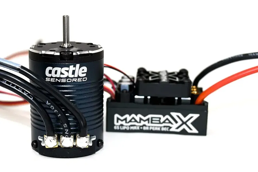 Castle Creations 1406-2850Kv 4-Pole Sensored Brushless Motor &amp;amp; Mamba X Waterproof 6S ESC Combo image 134838
