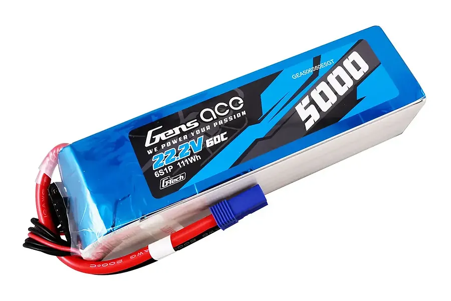 Gens Ace G-Tech 22.2V 5000mAh 60C Soft Case LiPo Battery image 134888