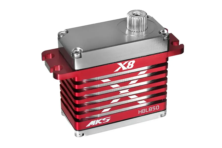 MKS Red Aluminium HBL850 Standard 24.9kg 8.4V Brushless Metal Geared Servo image 134891