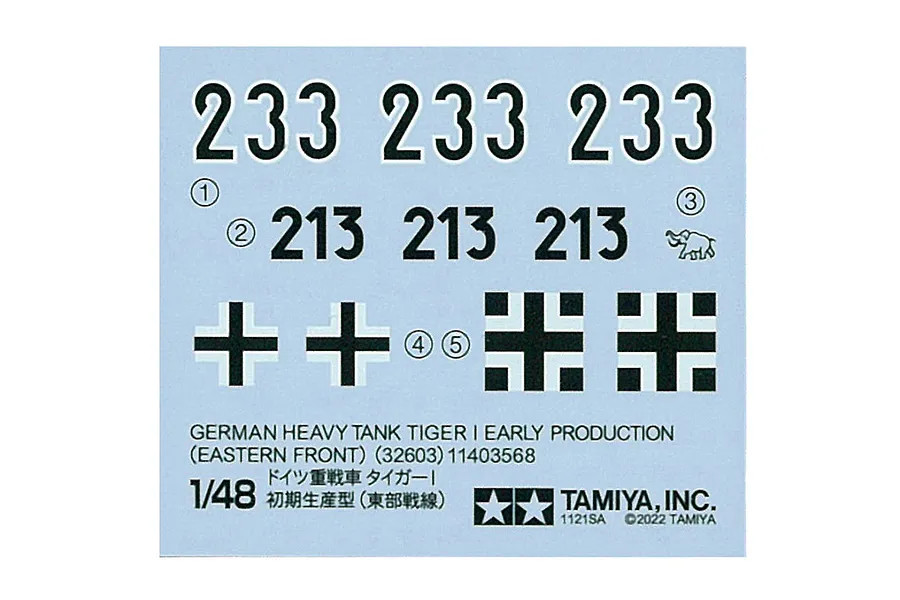 Tamiya 1/48 German Heavy Tank Tiger I Early Production Scaled Plastic Model Kit image 134901