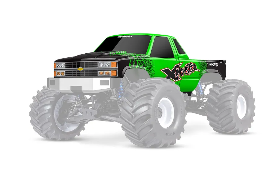 Traxxas 1/5 X-Monster Chevrolet GMT400 CK Painted Body Shell - Green image 134942