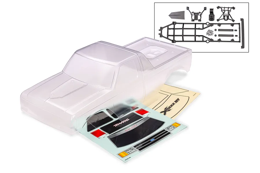 Traxxas 1/5 X-Monster Ford F-150 Heavy Duty Unpainted Body Shell - Clear image 1