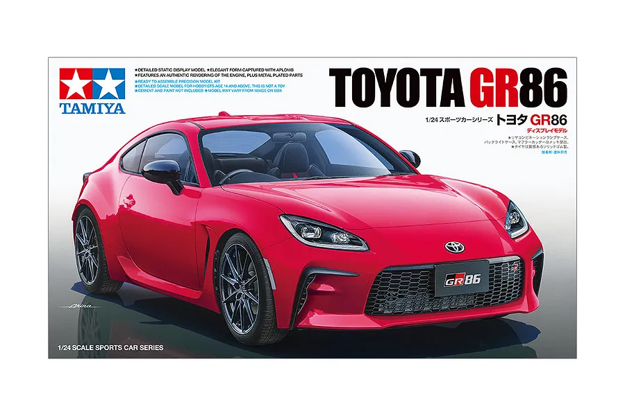 Tamiya 1/24 Toyota GR 86 Scaled Plastic Model Kit image 135188