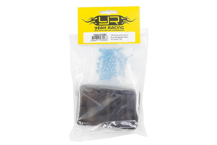 Yeah Racing Tamiya TT-02 Complete Aluminium and Titanium Screw Set  - Blue image 135309
