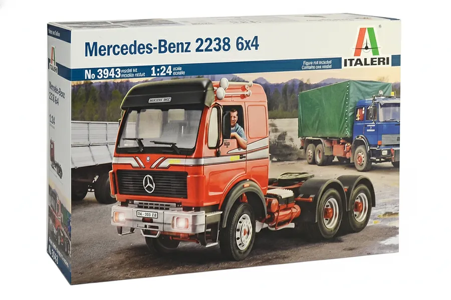 Italeri 1/24 Mercedes Benz 2238 6x4 Truck Scaled Plastic Model Kit image 135383