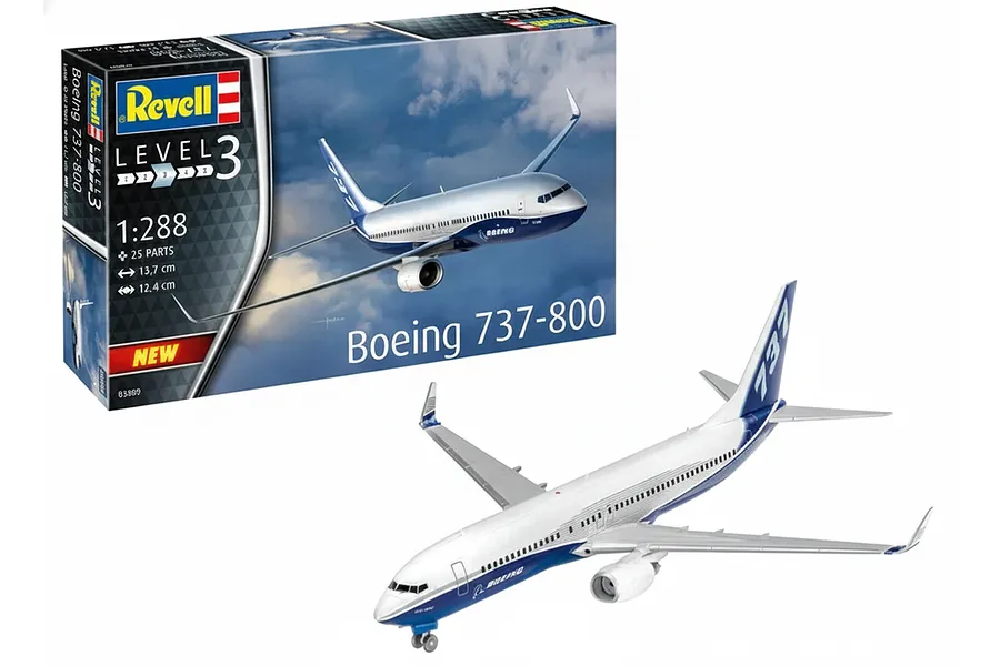 Revell 1/288 Boeing 737-800 Scaled Plastic Model Kit image 135424