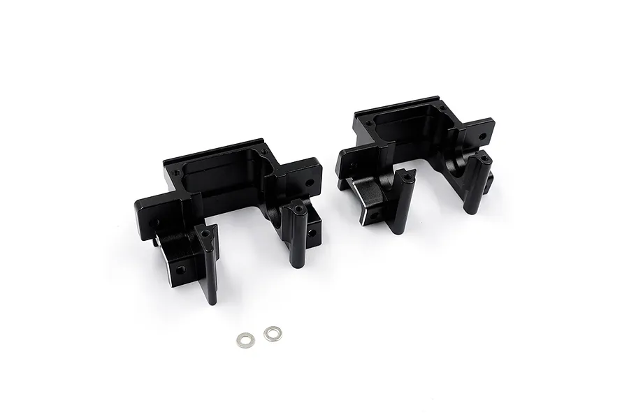 Yeah Racing Aluminium Front and Rear Bulkhead 2Pcs - Black image 135461