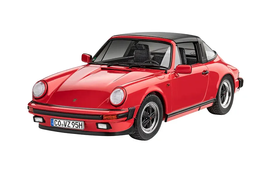 Revell 1/24 Porsche 911 Carrera 3.2 Targa (G-Model) Car Scaled Plastic Model Set image 135535
