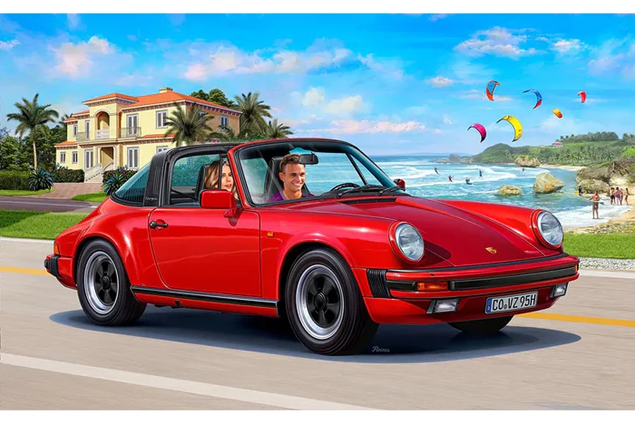 Revell 1/24 Porsche 911 Carrera 3.2 Targa (G-Model) Car Scaled Plastic Model Set image 135539