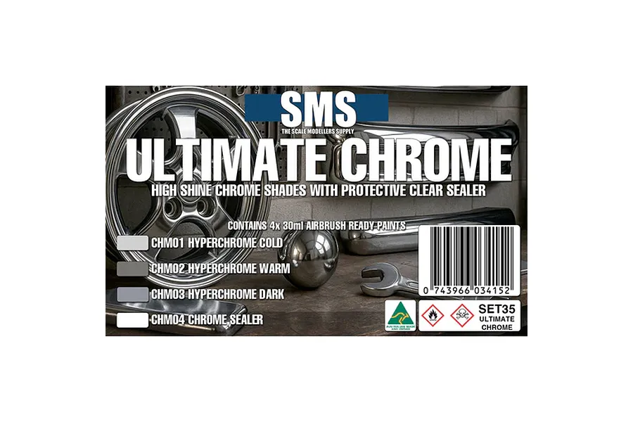 Scale Modellers Supply Ultimate Chrome Colour Set 4Pcs image 135592