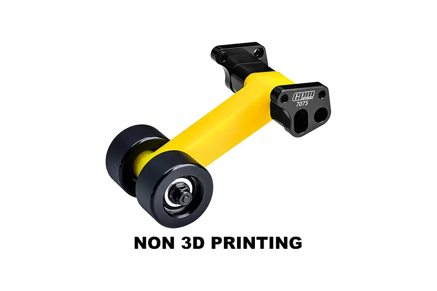 GPM Special Rear Wing Mount with Wheelie Bar Set - Black/Yellow image 135649