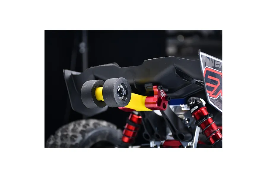 GPM Special Rear Wing Mount with Wheelie Bar Set - Black/Yellow image 135652