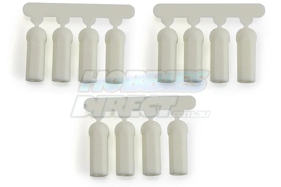 RPM White HPI/Losi/Associated 4.3mm Ball &amp;amp; 3mm/4-40 Thread Rod Ends 12Pcs image 13571